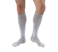 BSN Medical 7529002 JOBST - Calcetines altos hasta la rodilla, 20-30 mmHG, punta cerrada, grande, blanco/gris