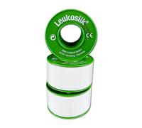BSN Medical Leukosilk 2,5 cm x 9,2 m | Esparadrapo Quirúrgico de Seda Artificial | Fuerte Adhesión | 3 Rollo