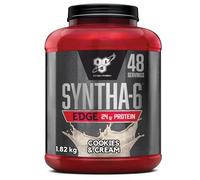 BSN Nutrition Batido de Proteínas de Suero Syntha 6 Edge Bajo en Carbohidratos y Azúcar con Aislado de Proteína de Suero y BCAAs, Suplemento para Ganancia Muscular, Galletas y Crema, 1,87kg