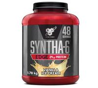 BSN Nutrition Batido de Proteínas de Suero Syntha 6 Edge Bajo en Carbohidratos y Azúcar con Aislado de Proteína de Suero y BCAAs, Suplemento para Ganancia Muscular, Helado de Vainilla, 1,87kg