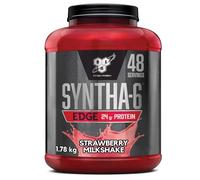BSN Nutrition Batido de Proteínas de Suero Syntha 6 Edge Bajo en Carbohidratos y Azúcar con Aislado de Proteína de Suero y BCAAs, Suplemento para Ganancia Muscular, Batido de Fresas, 1,87kg