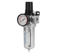 BSP 1/2"Regulador de Filtro de Aire Material Aluminio Regulador Neumático del Filtro de Aire Comprimido para Eliminar Partículas Sólidas y Condensados