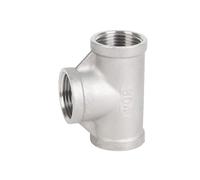 BSP macho + hembra + rosca de 3 vías T conector de tubería 1/4 "3/8 u201d 1/2" 3/4 "1" 2 "SS304 acero inoxidable multifunción(Silver 2,3/8 Inch)