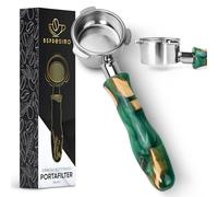 Bspresimo Portafiltro sin fondo de 54 mm, mango moderno, incluye cesta desnuda de acero inoxidable, compatible con máquinas Breville Barista Express y Breville Espresso de 54 mm, accesorios para
