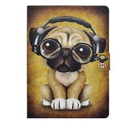 Bspring Funda para Samsung Galaxy Tab 3 10.1 P5200 / P5210 Tablet Funda, Patrón de Colores PU Leather Smart Cover Funda Cartera, Perro