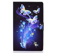 Bspring Funda para Samsung Galaxy Tab A8 10.5" 2021 SM-X200/X205, Ultra Slim PU Folio Tablet Caso Cover Samsung Tab A8 2021 Función de Soporte Carcasa Galaxy Tab A8 10.5",Mariposa