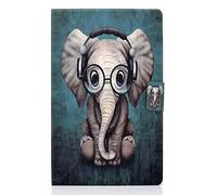 Bspring Funda para Samsung Galaxy Tab A8 10.5" 2021 SM-X200/X205, Ultra Slim PU Folio Tablet Caso Cover Samsung Tab A8 2021 Función de Soporte Carcasa Galaxy Tab A8 10.5",Elefante