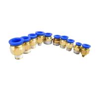 BSPT 1/8'' 1/4'' 3/8'' 1/2'' Male-4 6 8 10 12mm Pneumatic Connectors Male Straight Fittings, PC6-01(PC10-01)