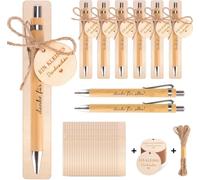 bssmmai 10 Sets Ein Dankeschön Geschenke Kleines, 10 Danke für alles Holz Kugelschreiber ber, Abschiesgeschenk Kollegen, kleine Geschenke für Kollegen Erzien Lehrerin Kita Schüler Jubilación