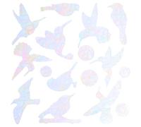 bssmmai 48 pegatinas para ventana de prisma para golpe de pájaros, pegatinas anticolisión para ventana, evitar que los pájaros vuelen en la ventana, estilo de círculo colibrí translúcido