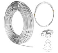 bssmmai Alambre para manualidades, diámetro de 3 mm x 30 m, alambre de aluminio, alambre para manualidades, alambre de aluminio plateado, alambre para decoración del hogar, adecuado para manualidades