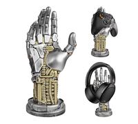 bssmmai Cyberpunk - Soporte para auriculares para videojuegos y controlador, diseño futurista de resina en imitación de metal, accesorio para gamer para organización de escritorio