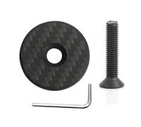 BSSOK Carbón Tapon Horquilla Bicicleta, Tapa Potencia Bicicleta, Arañas Ahead MTB Horquilla Cabeza Tapa para 1 1/8'', Mate
