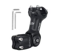 BSSOK Manillar de Bicicleta Ajustable 31,8 mm/25,4 mm, 90 mm/110 mm/130 mm, Manillar de Bicicleta MTB 0~60 Grados
