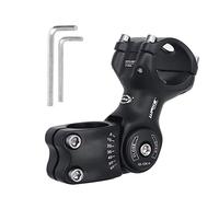 BSSOK Manillar de Bicicleta Ajustable 31,8 mm/25,4 mm, 90 mm/110 mm/130 mm, Manillar de Bicicleta MTB 0~60 Grados