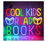 bssyung Luces de neón Lámpara de neón con ambiente relajante, luces para leer libros para niños
