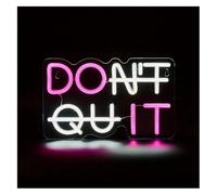 bssyung Luces de neón Letrero de neón Don't Quit para decoración pared, 26 cm x 16
