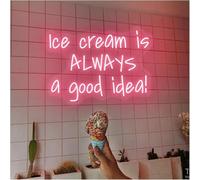 bssyung Luces de neón Letreros de neón : ¡El helado siempre es una buena idea!