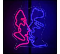 bssyung Luces de neón Para la palabra prestada de lámpara neón Love Kiss para letreros para