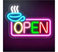bssyung Luces de neón Para lámpara de neón préstamo palabra abierta para letreros Café para señalización