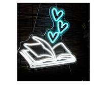 bssyung Luces de neón Para letrero de neón para libro para decoración pared, lectura, luz