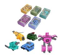 BSTCAR 5 Piezas Número Acción Figura de Robot Juguetes Juguete Educativo Construcción Bloque Rompecabezas Vehículo Plástico Coche Figuras de Juego para Niños (5-9)