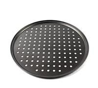 BSTCAR Bandeja para Pizza Perforada Bandeja para Pizza para Hornear, Antiadherente, Diseño Elegante, Apta para Lavavajillas, Perfecta para Pizzas Crujientes y Panes Planos,Grey (32CM)