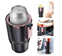 BSTCAR Enfriador y Calentador de Tazas para Coche 2 en 1 Enfriador y Calentador de Bebidas para Coche, Práctico Calentador de Tazas para Coche (Oro Morado)