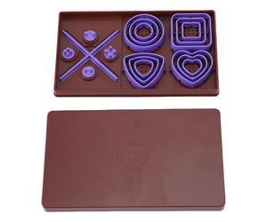 BSTCAR Kit de Herramientas para Botones, 12 Cortadores, 4 Formas, 3 Tamaños, Fabricante de Botones de Arcilla Polimérica para Joyería, Manualidades, Costura, Tela, Ropa, Manualida