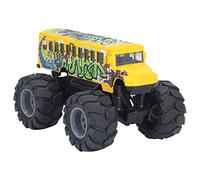 BSTCAR Modelo de Autobús a Escala 1:43, Juguete de Aleación con Retroceso, Autobús Urbano, Figura de Juego Educativo, Vehículos para Niños de 3 Años en Adelante (Graffiti Amarilla)