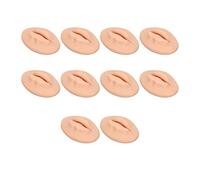 BSTCAR Módulos de Labios 10 Piezas Labios de Práctica Boca Abierta Silicona Falsos 3D para Enseñanza Entrenamiento Maquillaje (Piel Oscura)