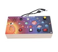 BSTCAR Tabla de detección para niños pequeños, diseño de interruptor de madera, tabla de actividad del solar, juguete de actividad para el desarrollo temprano para 1, 2, 3 años