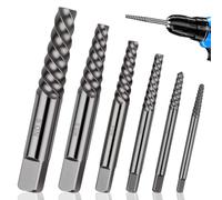 BSTDAYEVER Extractor de Tornillos Rotos Saca Tornillos Izquierda 6Pz Extractores de Tornillo Dañados Profesional con Estuche de Almacenamiento Para Tornillo Rotos o Dañados