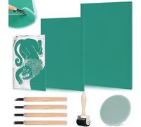 BSTDAYEVER Plancha de Linóleo para Grabado de Goma A4 A5 A6 9Pz