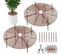 BSTDAYEVER Protector de Macetas 2pcs Protectores de Suelo para Macetas 30cm Respetuoso Rejilla para Maceta al Frío Cubierta Protectora para Maceta para Protección de Seguridad para Niños Gato