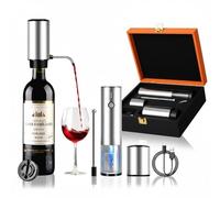 Bsteciar Sacacorchos Eléctrico Recargable, Kit de Regalo 4 en 1 con Abridor Automático, Avinador Eléctrico, Tapón de Vacio y Cutter de Lámina, Ideal para Regalos de Festival y Amantes del Vino