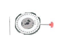 Bstepompre 2115 Reloj Movimiento+Maneja+Batería 2035 Reloj de cuarzo electrónico de seis puntos de calendario único para hombres Movimiento de reloj de repuesto, plata