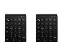 Bstepompre 2X 27 Teclas Bluetooth Teclado Numérico Inalámbrico Mini Numpad con Más Teclas de Función Teclado Digital para Tareas de Contabilidad de Pc
