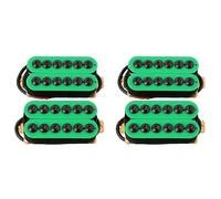 Bstepompre 4 Unids Doble Bobina Guitarra Eléctrica Humbucker Puente Y Cuello Imán de Cerámica de Estilo de Invasor de Punk Verde