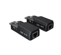 Bstepompre Compatible con Audio Video de 165 Pies 1080P sobre Cat5 Cat6 Cable Ethernet Transmite SeñAl Sin PéRdidas Adaptador de Larga Distancia
