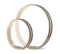 Bstepompre Pandereta de color madera de color madera para Navidad, pandereta cantante de 8 pulgadas y 10 pulgadas, tambor de de sonido del océano, instrumento de percusión