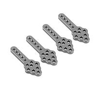 BSTiltion Placa de montaje de metal ajustable para 1/10 Crawler, soporte de amortiguador de choque delantero trasero duradero para entusiastas de los coches RC (color Ti)