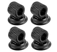 BSTKEY 4 PCS Portalápices magnéticos con resorte ajustable, clip para bolígrafo de acero inoxidable extraíble, se adapta a cualquier tamaño de marcadores para refrigerador, pizarra, negro