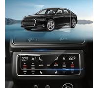 BSTW Compatible con Audi A6 C8 A7 4G 2018-2024 & Audi Q7 4M Q8 2020-2024 Protector de pantalla para climatizador Protector de pantalla de vidrio templado 9H antiarañazos