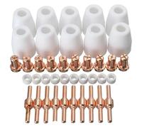 BSWXX 40 piezas de consumibles for cortador plasma aire, boquillas, puntas antorcha, for PT-31 LG-40 CUT-40, 50 electrodos, copa protectora .0523