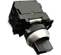 BSWXX Interruptor selector de perilla, 2 NO, posiciones, autoblocante, M22-WRK-K20, interruptor rotatorio control industrial mantenido, 10 unidades .0104