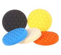 BSWXX Kit de almohadillas pulido for coche 3/4/5/6/7 pulgadas, esponja encerado autoadhesiva, almohadilla lana for pulir ruedas, for taladro pulidor .0408