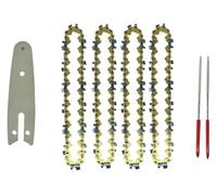 BSWXX Motosierras doradas de 4 pulgadas for cortar madera, minicadenas acero 1/4" y 28 eslabones, accesorios repuesto for motosierras eléctricas .0427