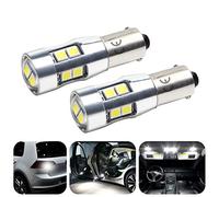 Bsxywa Ba9s Ba9 T4w 53 57 1895 64111 12-24V 5w Bombillas LED para Coche, Blanca 6000K, Con proyector de Lentes, Para Luces Laterales Luces, Lectura, Luz de Marcha atrás, Matrícula, 2 Piezas