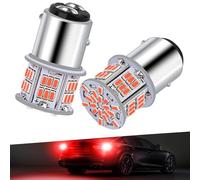 Bsxywa P21/5w Led Bay15d 12V 24V Freno Bombilla Roja 5W, Doble Contacto, brillo alto o bajo, Para Luz de Posición y Luz de Freno, Marcha Diurna DRL, No Apto Para Su Uso a Barco. (2 Piezas)